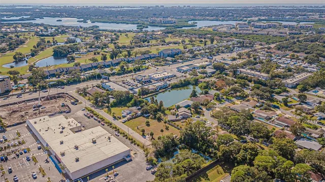 an aerial view of a city