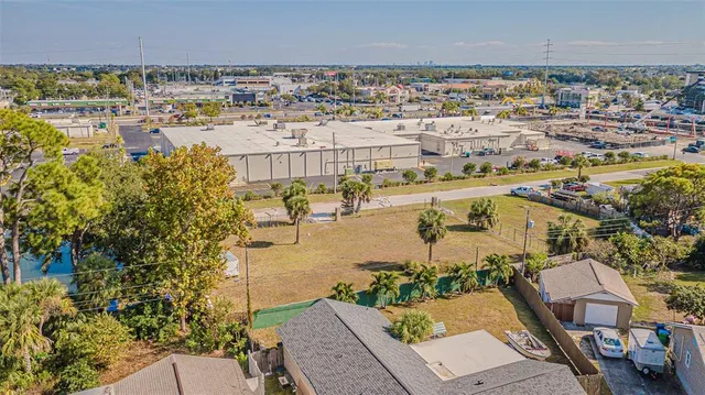 an aerial view of a city