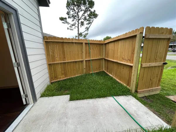 a backyard of a house