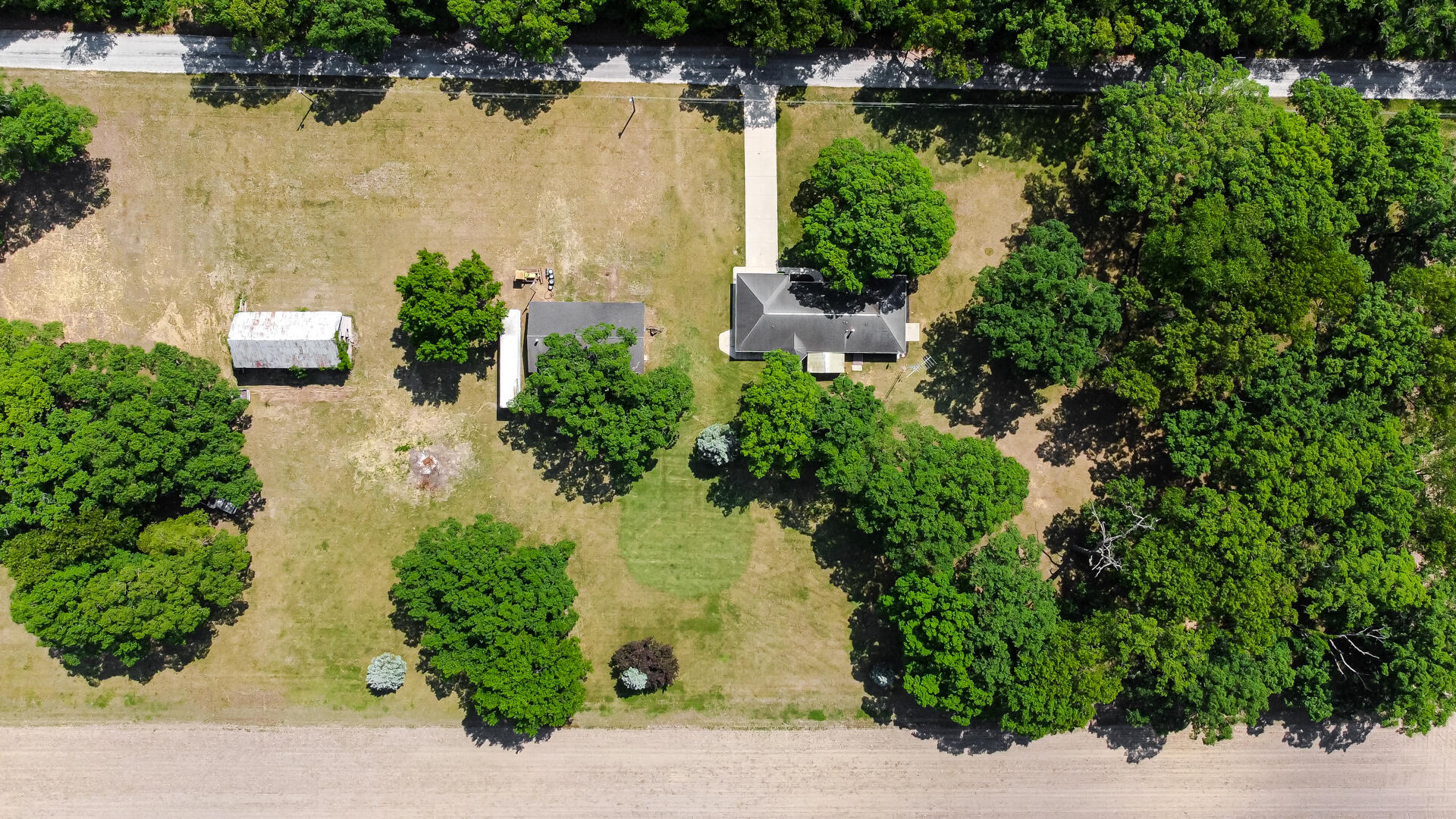 8135 South 600 East Monterey, IN 46960 - Photo 4 of 34 an aerial view of residential house with outdoor space and lake view