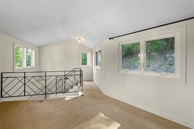 a view of a livingroom with furniture