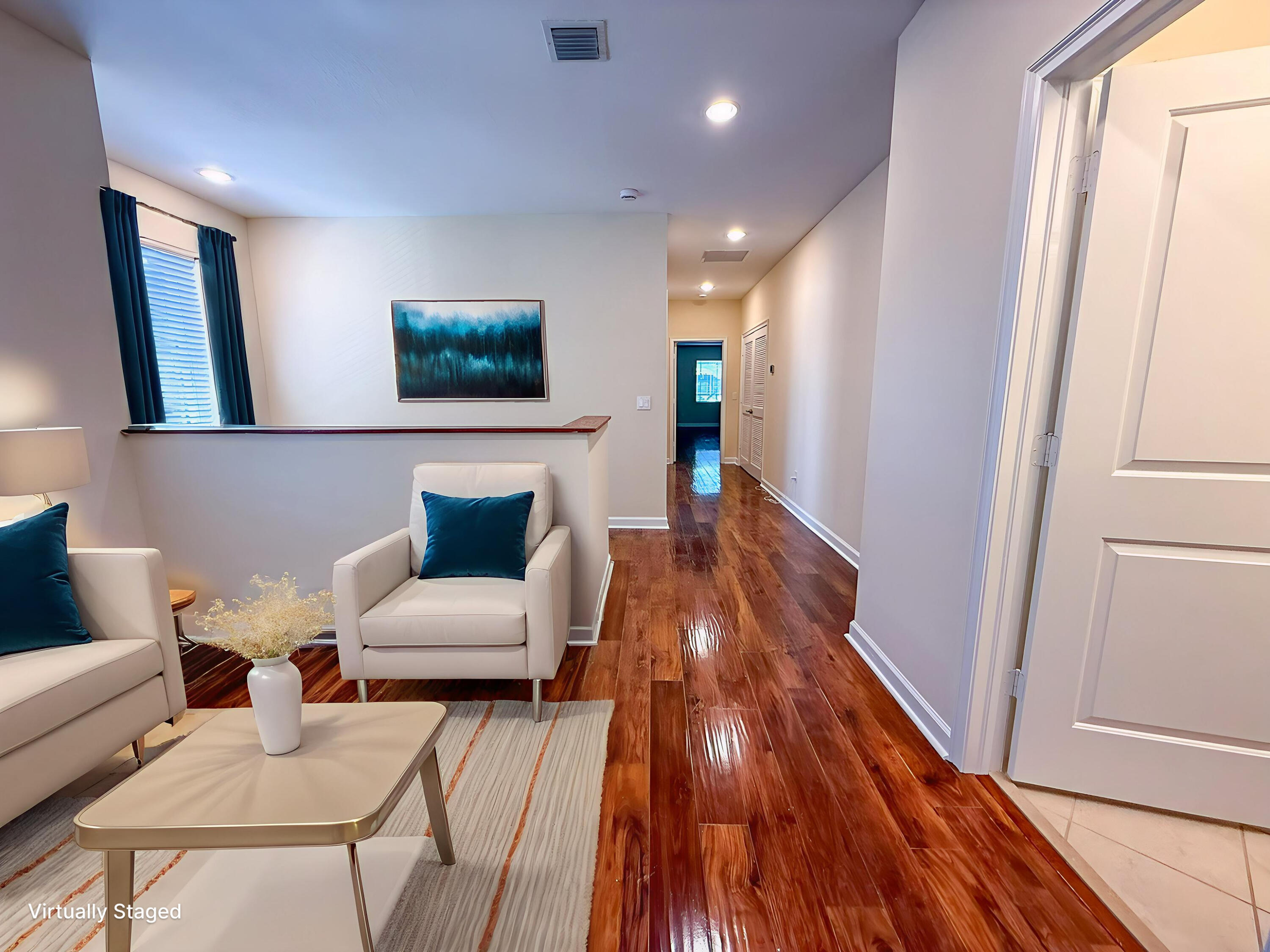 122 Northwest Gardner Street Boca Raton, FL 33432 - Photo 14 of 34 a living room with furniture and a wooden floor
