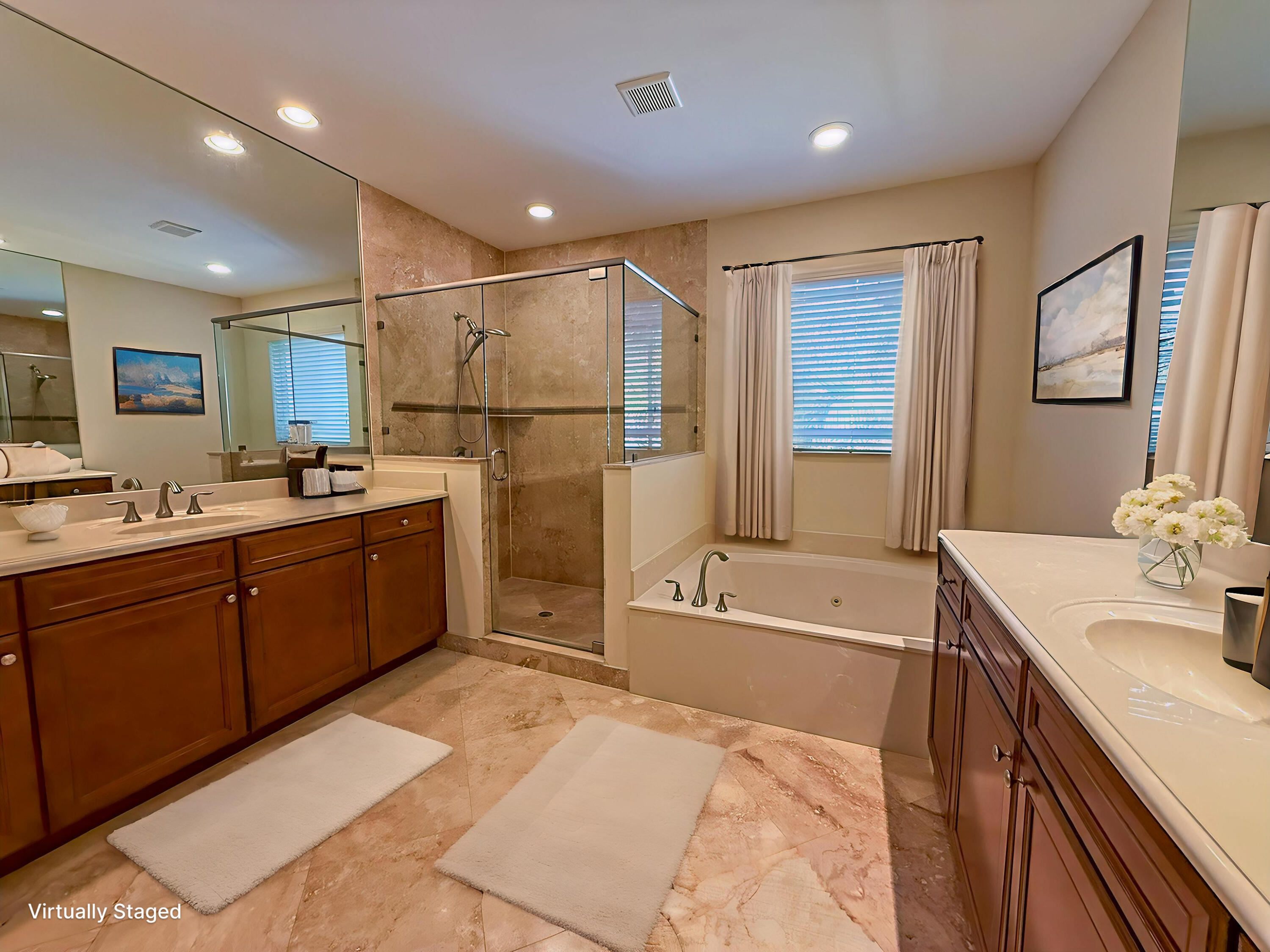 122 Northwest Gardner Street Boca Raton, FL 33432 - Photo 31 of 34 a bathroom with a tub sink shower and mirror