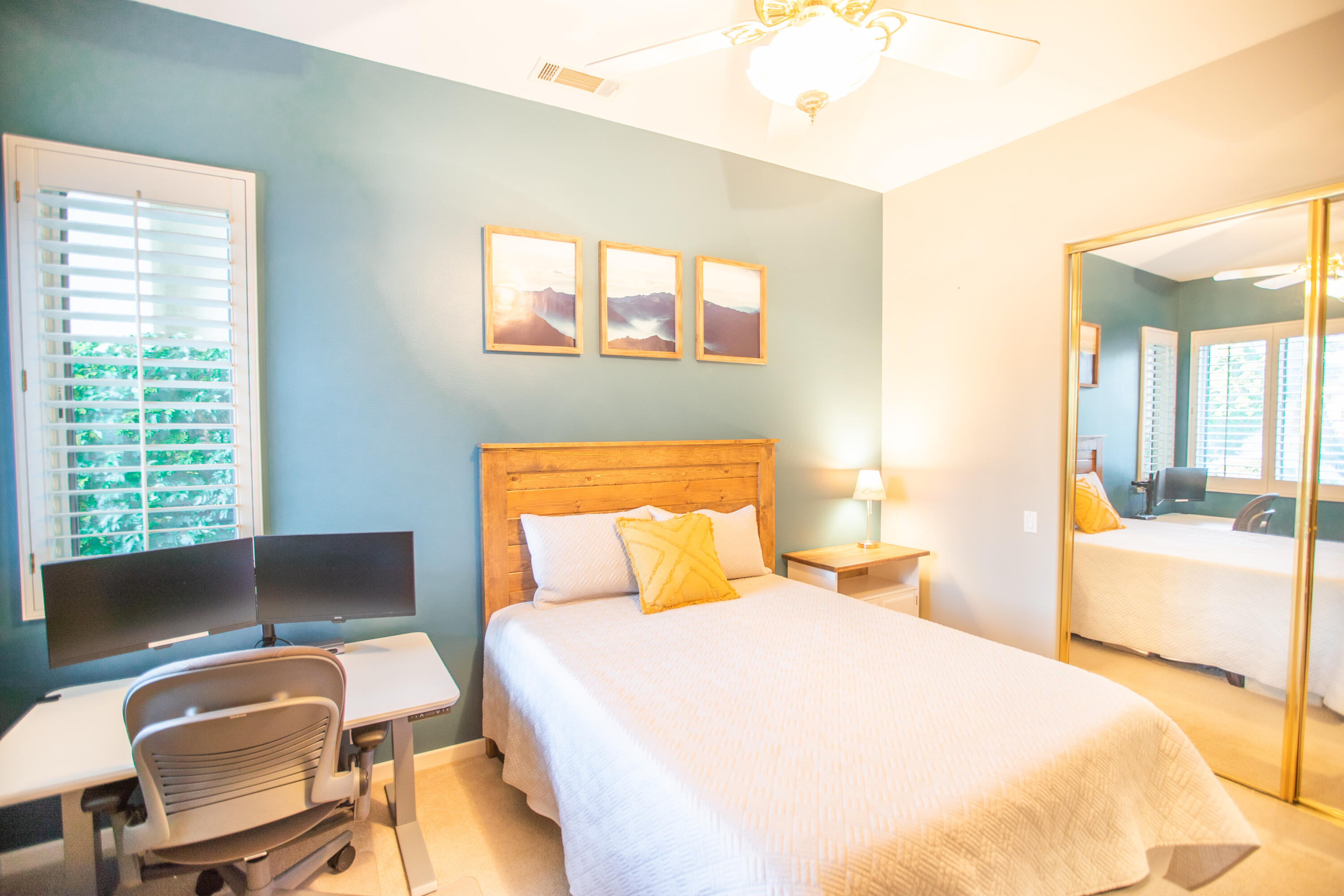 79740 Ryan Way Bermuda Dunes, CA 92203 - Photo 32 of 43 a bedroom with a bed and wooden floor