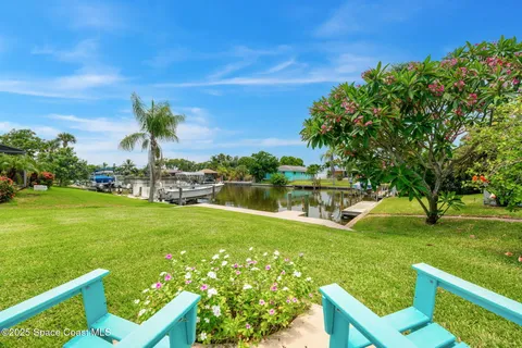 a view of a lake with houses