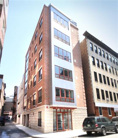 a front view of a building