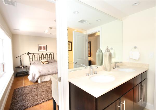 9 North Margin Street Boston, MA 02113 - Photo 16 of 19 a en suite bathroom with a sink double vanity and mirror