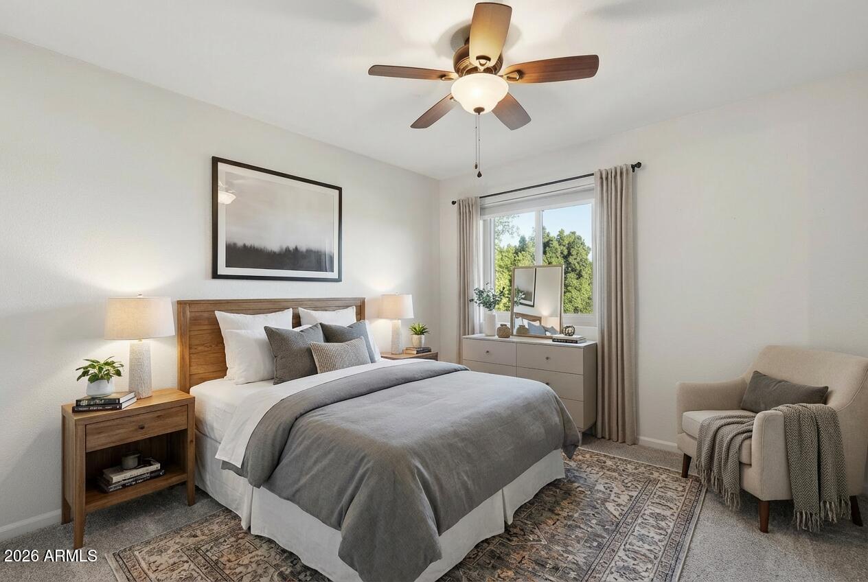 17002 South 34th Place Phoenix, AZ 85048 - Photo 17 of 27 a bedroom with bed and a window