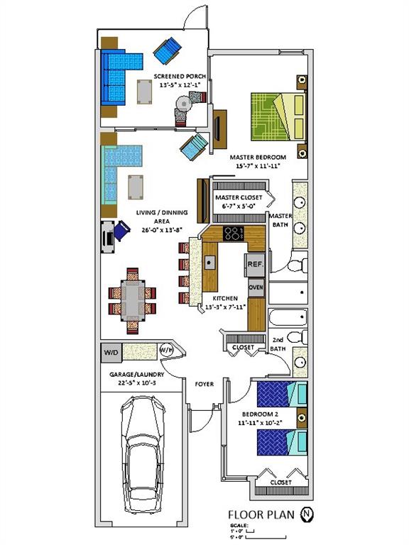 4519 Feivel Road, Unit 46 West Palm Beach, FL 33417 - Photo 4 of 56 a picture of a wall with a bench and a clock on top of a wall