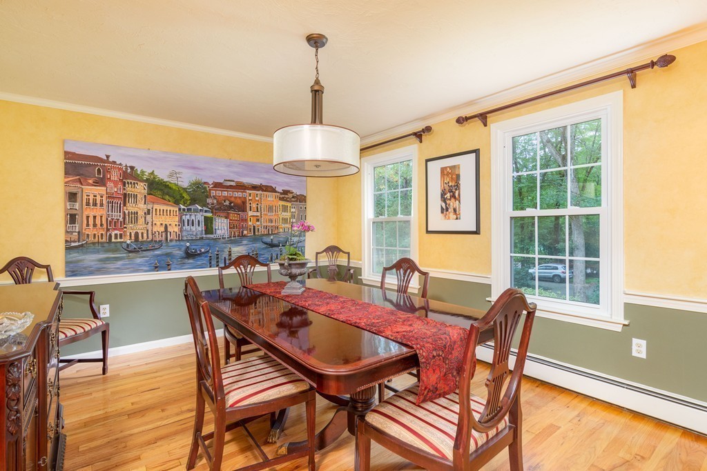 95 Pine Street Medfield, MA 02052 - Photo 11 of 30 a view of a dining room with furniture window and outside view