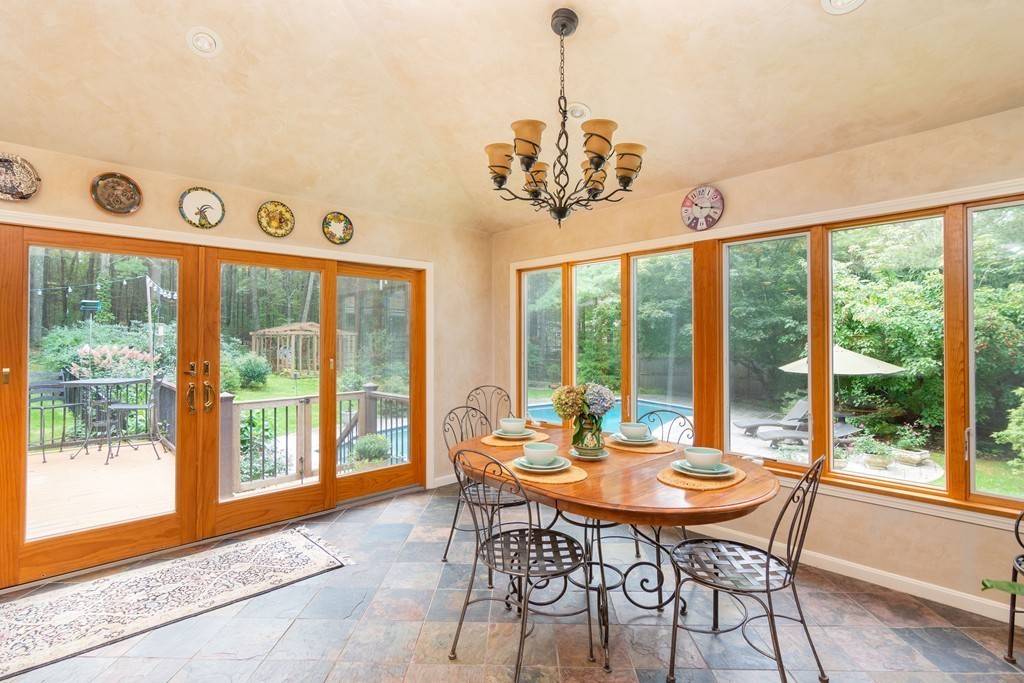95 Pine Street Medfield, MA 02052 - Photo 10 of 30 a view of a dining room with furniture window and outside view