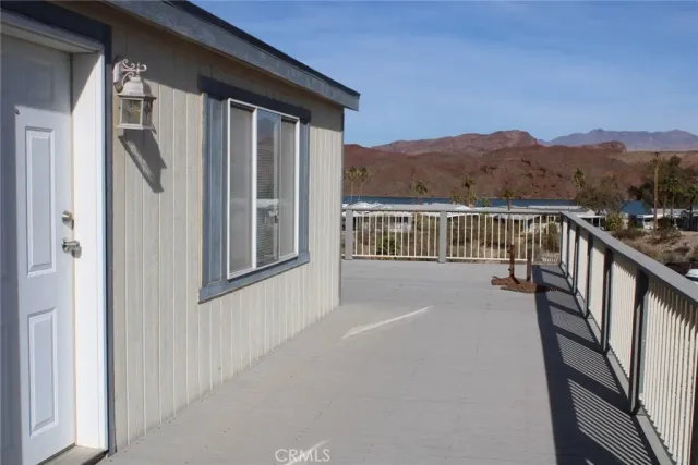 a view of balcony and mountain view