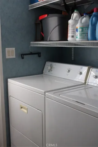 a close view of washer and dryer