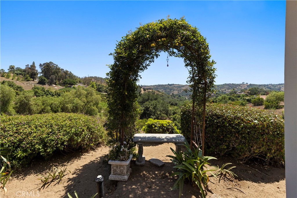 3237 Canonita Drive Fallbrook, CA 92028 - Photo 34 of 55 a view of a garden with a tree in the background