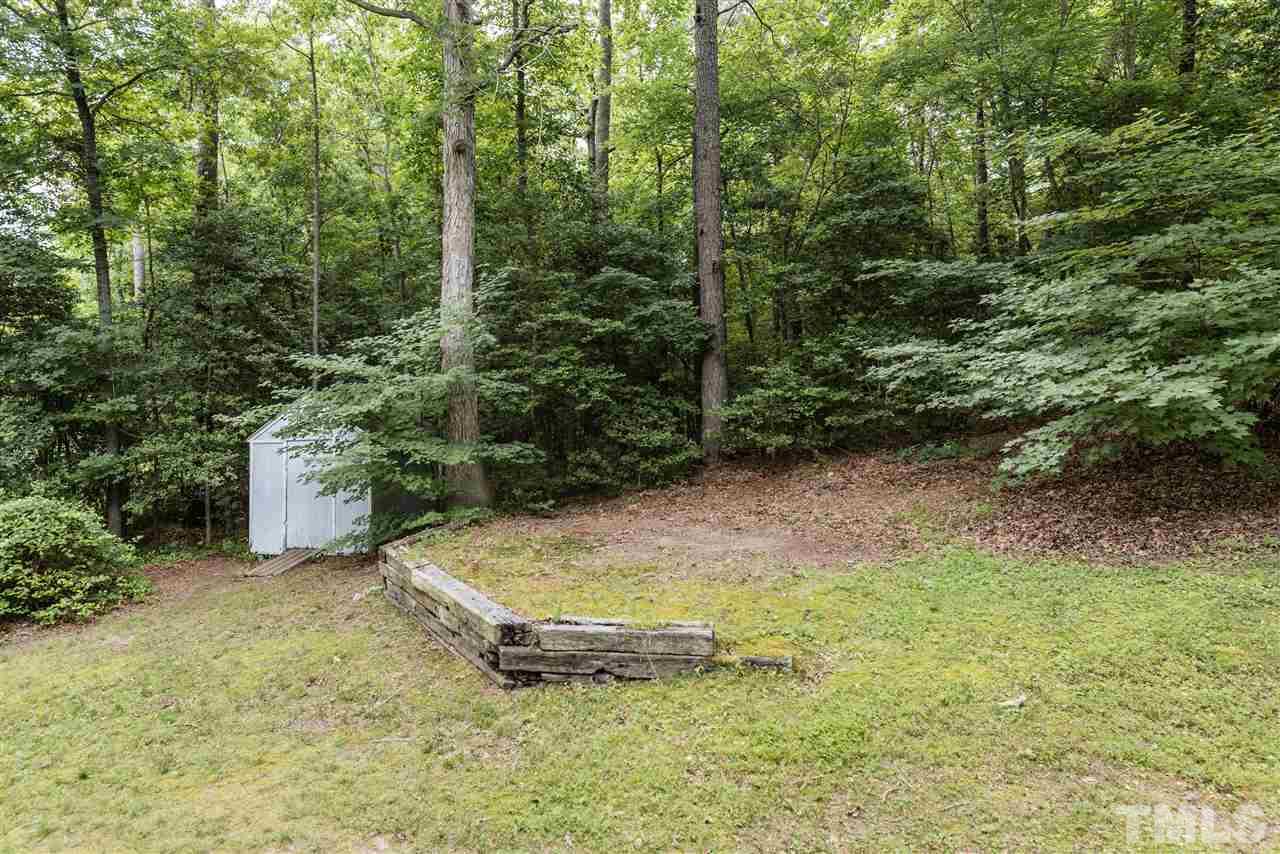 2228 Bufflehead Road Raleigh, NC 27616 - Photo 20 of 20 a view of a backyard with plants and large trees