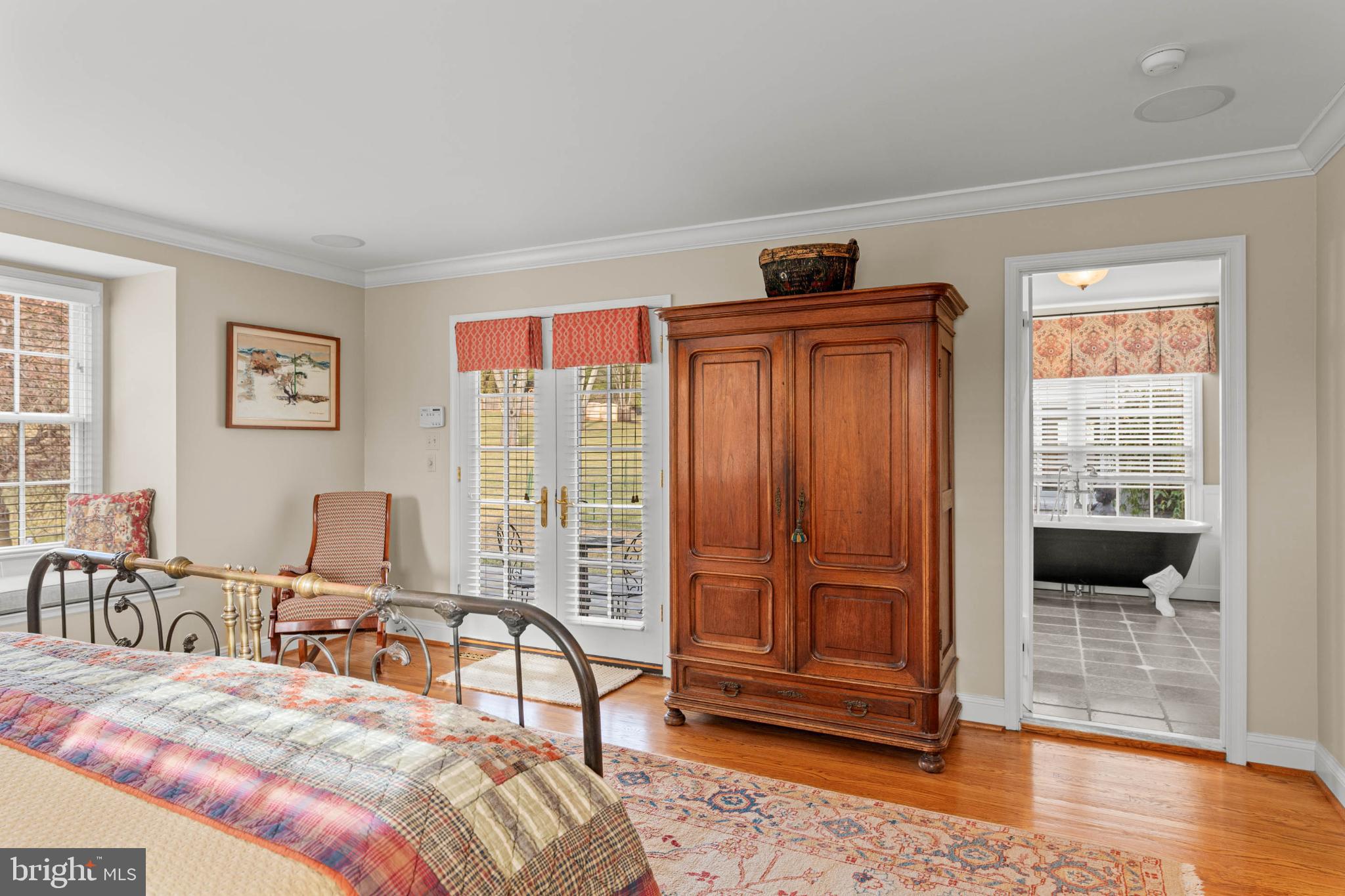 1 Treble Lane Malvern, PA 19355 - Photo 29 of 51 Bathroom entryway and French doors to oasis.