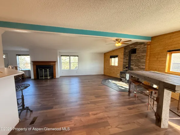 a view of livingroom with furniture and wooden floor