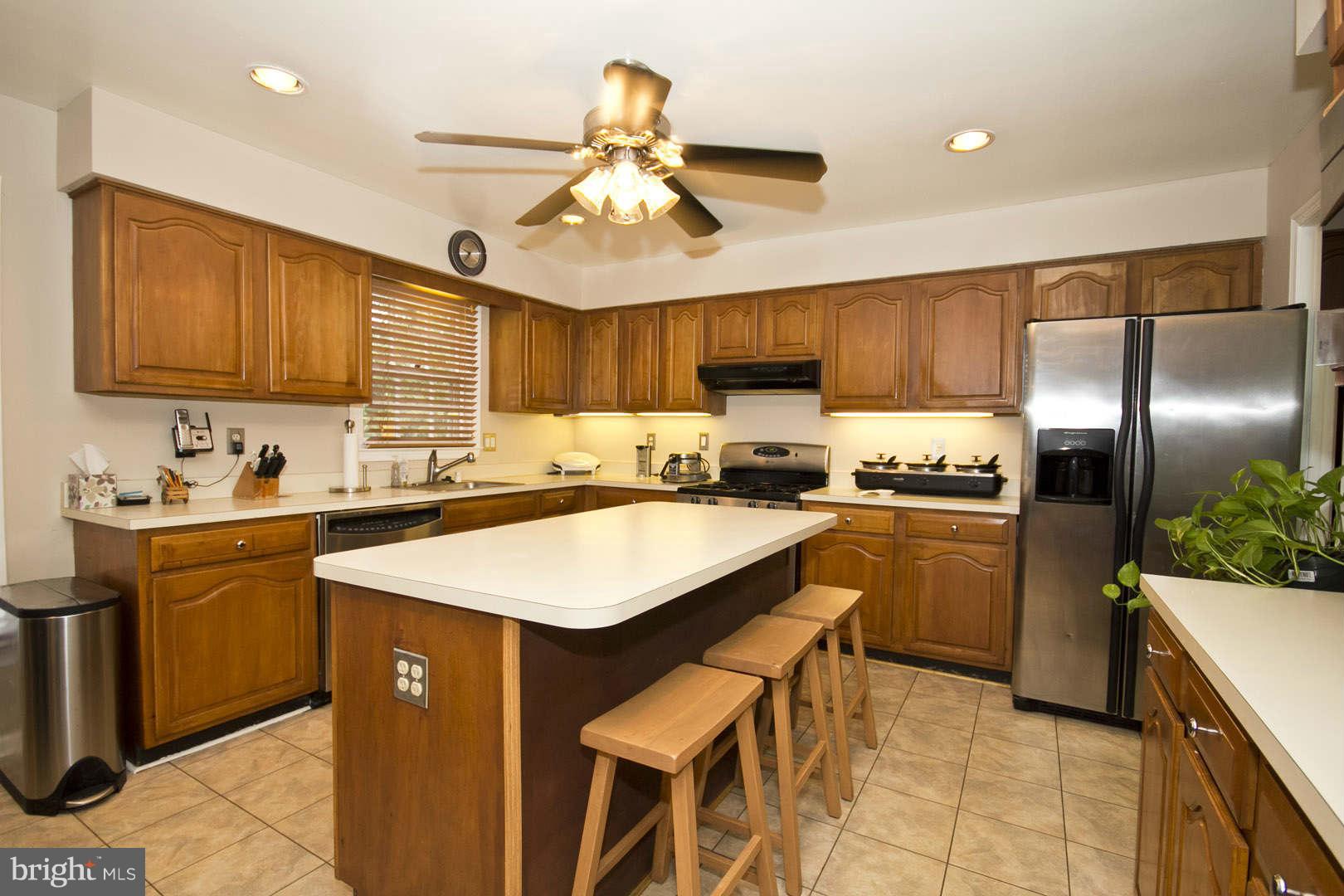 13608 Turnmore Road Silver Spring, MD 20906 - Photo 8 of 30 a kitchen with a refrigerator a sink and cabinets