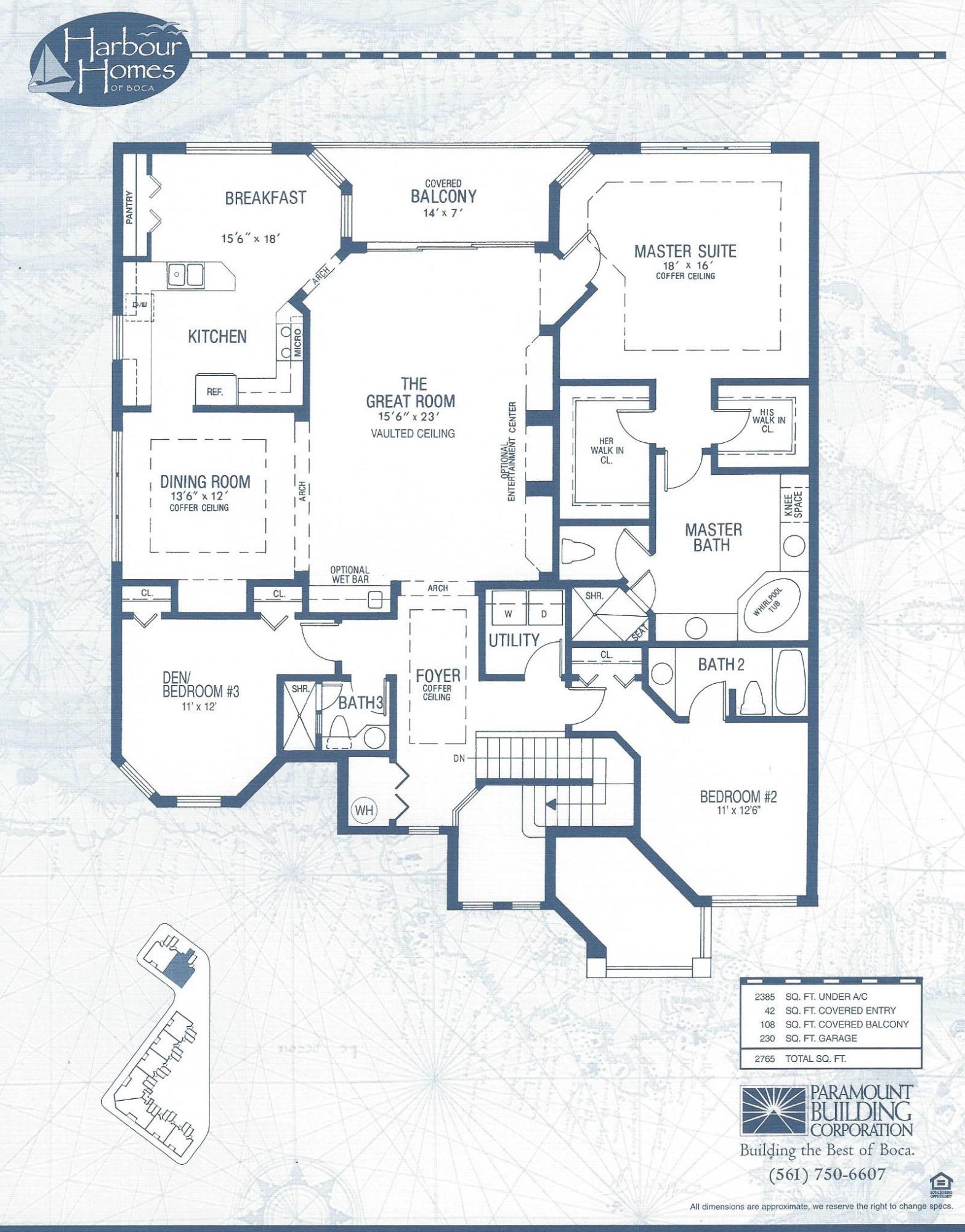 24 Royal Palm Way, Unit 4 Boca Raton, FL 33432 - Photo 12 of 12 Floor Plan