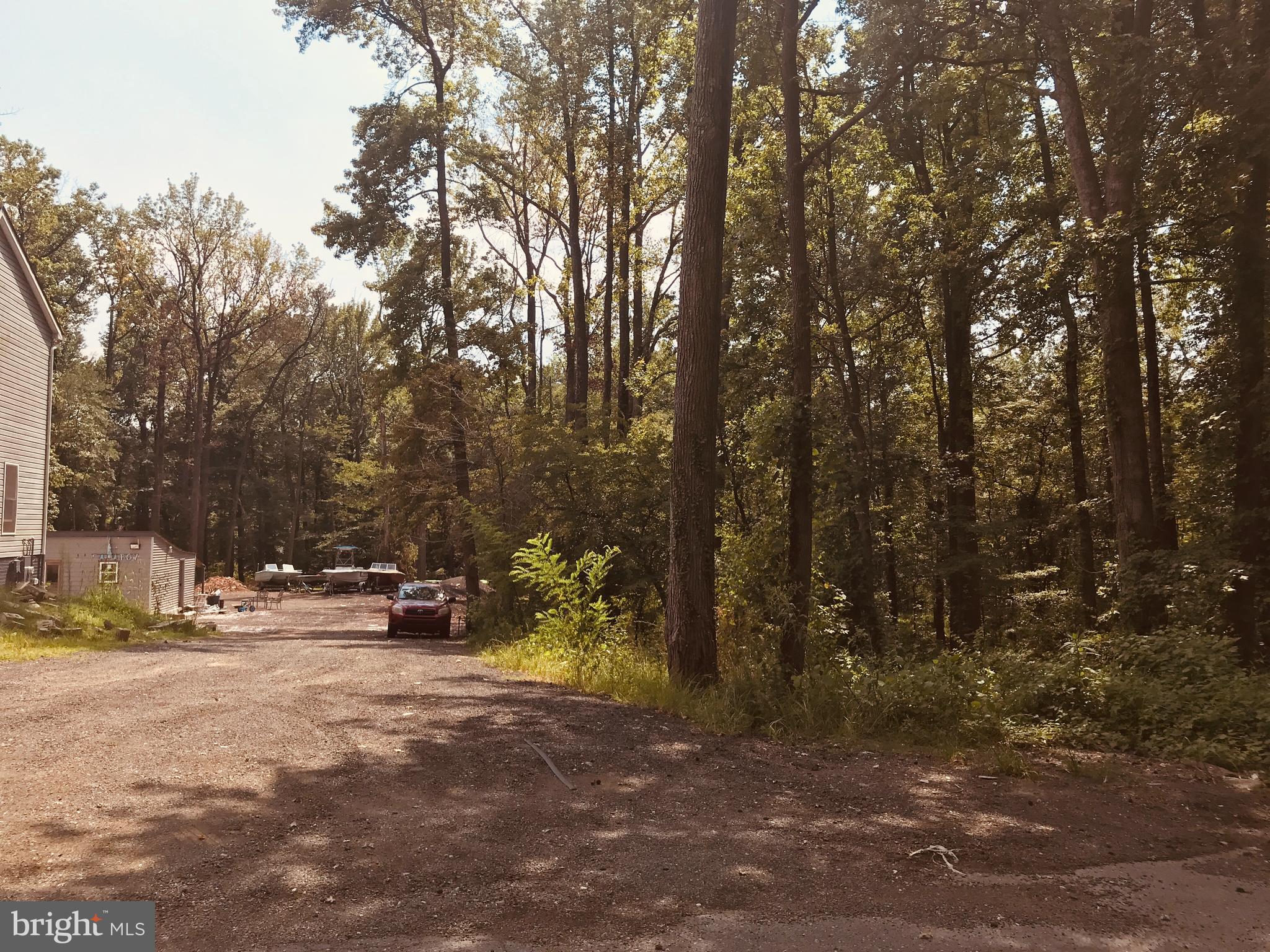 a view of road with trees