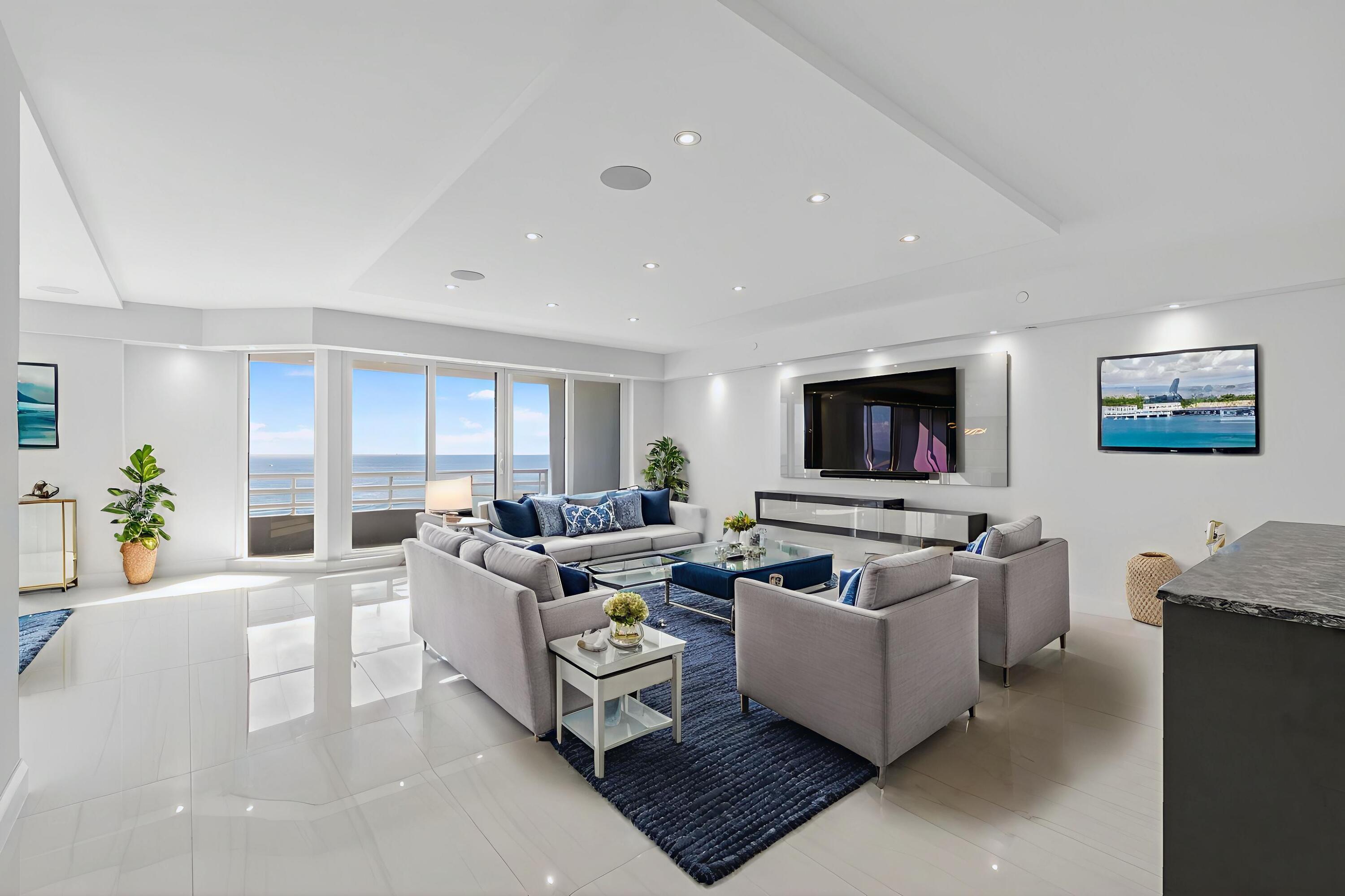 1500 South Ocean Boulevard, Unit 1602 Boca Raton, FL 33432 - Photo 8 of 88 Virtually Staged Living Area