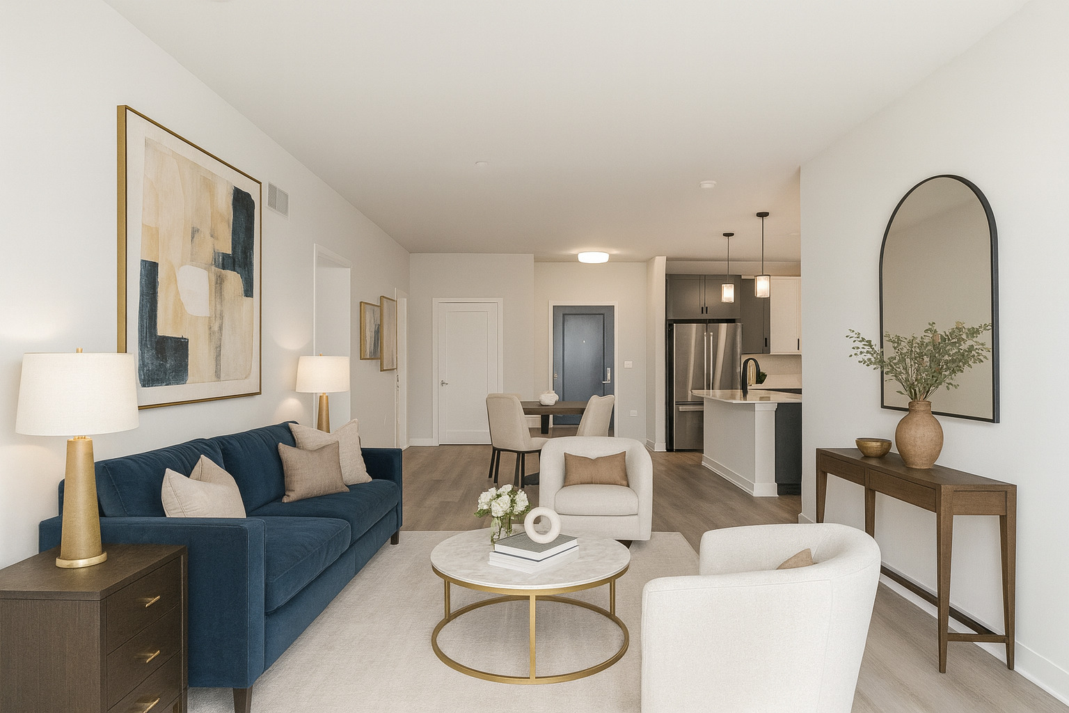 250 McHenry Road, Unit C1 Buffalo Grove, IL 60089 - Photo 4 of 35 a living room with furniture a couch and a potted plant