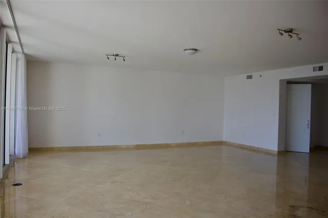 a living room with a large window