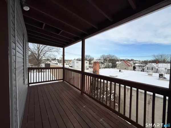 a view of city from a balcony