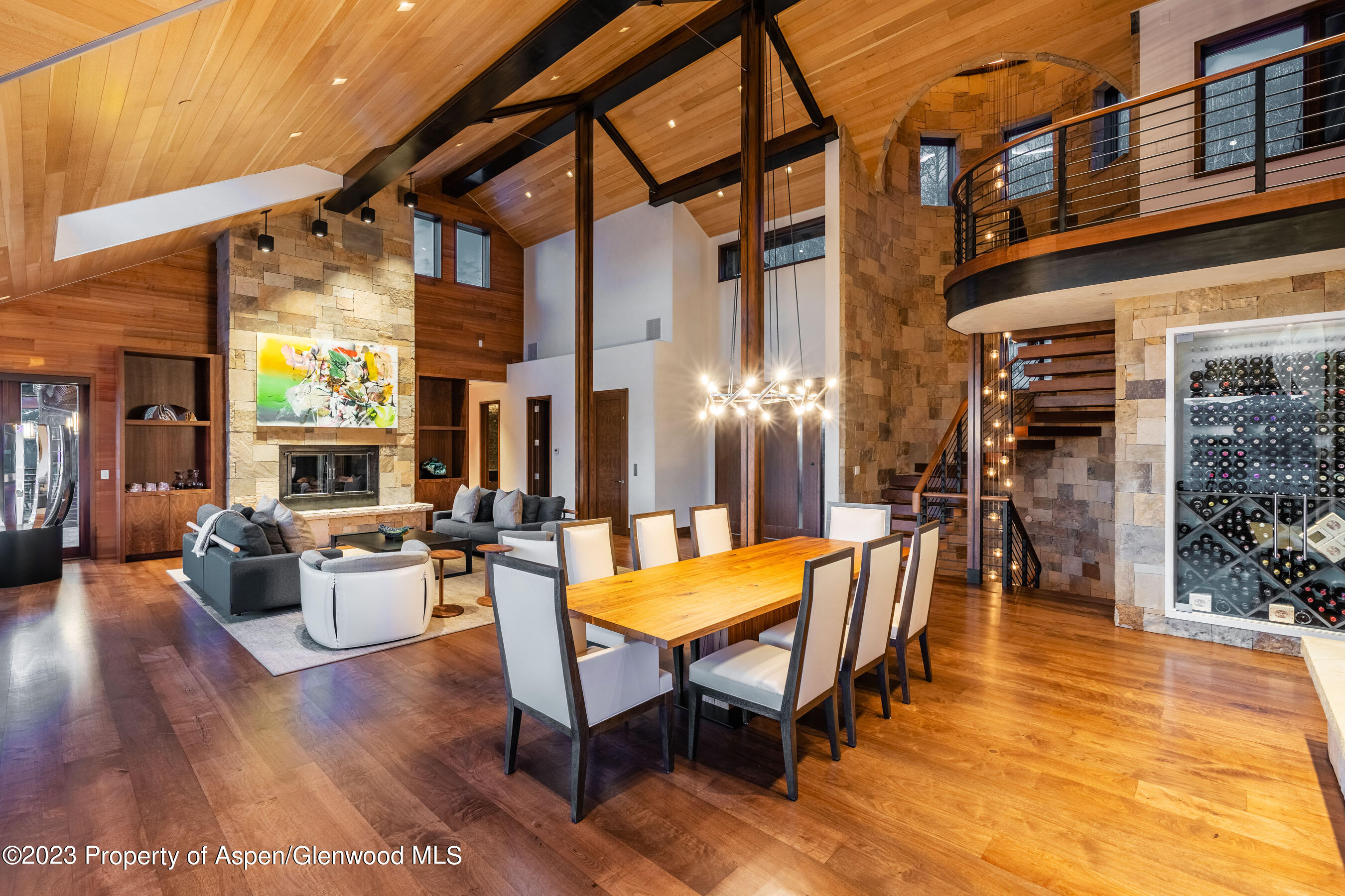 70 Larson Road Aspen, CO 81612 - Photo 15 of 55 a view of a patio with dining table and chairs
