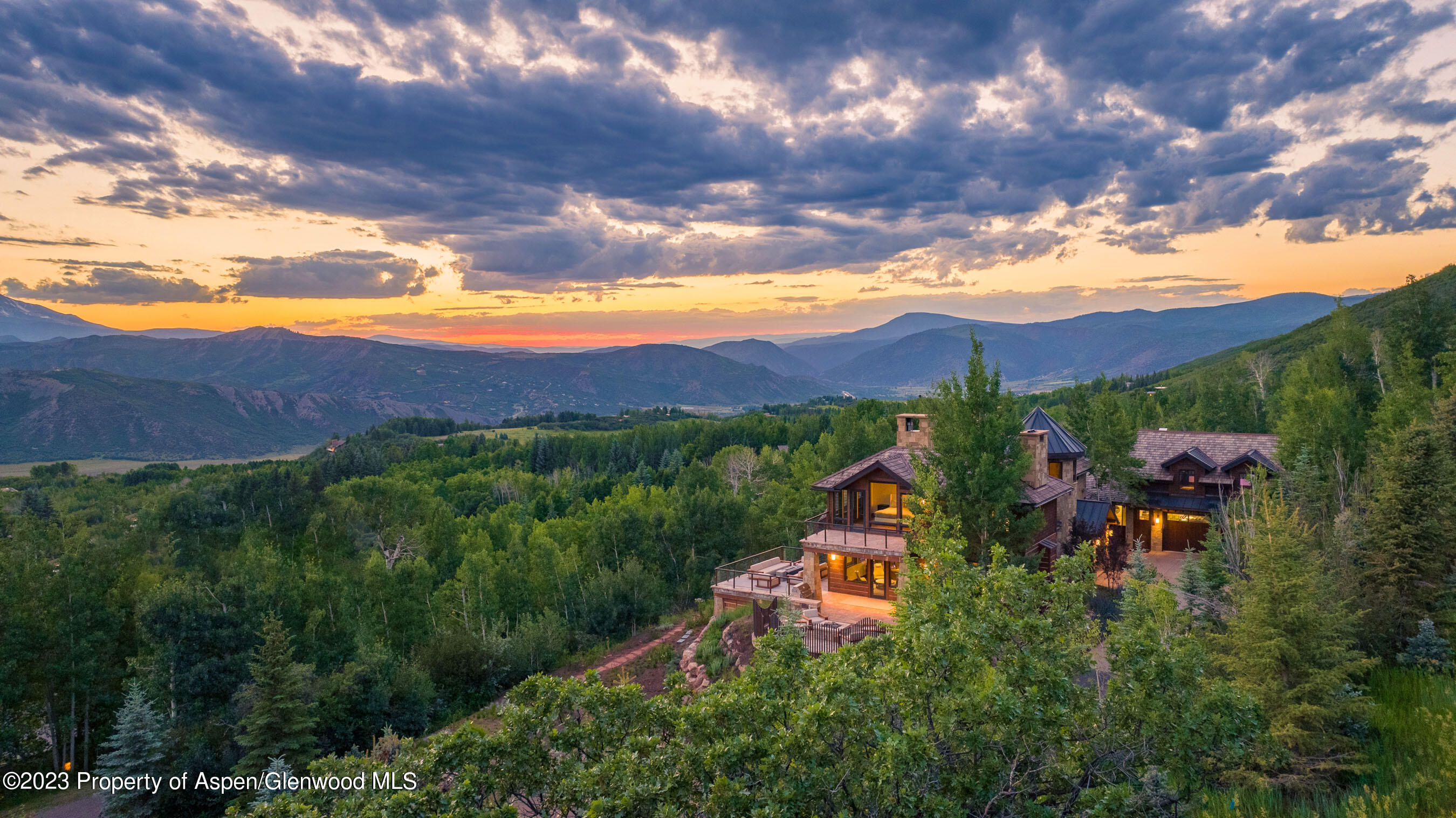 70 Larson Road Aspen, CO 81612 - Photo 54 of 55 a view of a terrace with sitting space and garden