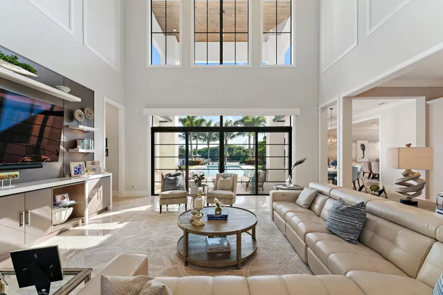 a living room with furniture and a couch