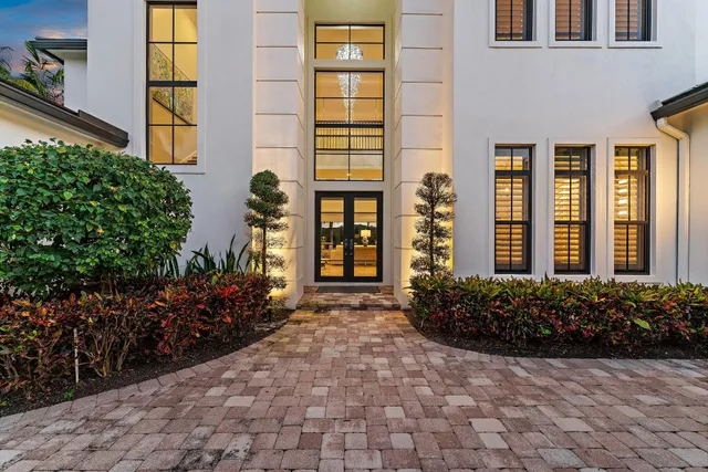 a front view of a building