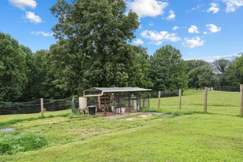 a view of a backyard