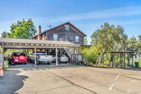 a car parked in front of a building