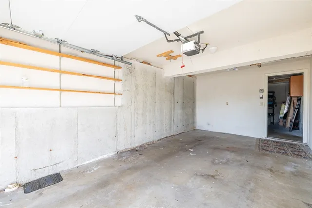 a view of a room with storage space