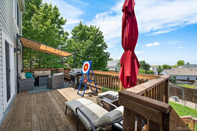 a view of deck with furniture