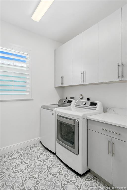 519 Southwest Ocean Boulevard Stuart, FL 34994 - Photo 22 of 27 a utility room with sink dryer and washer
