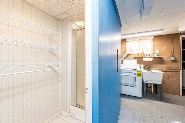 a view of storage and utility room