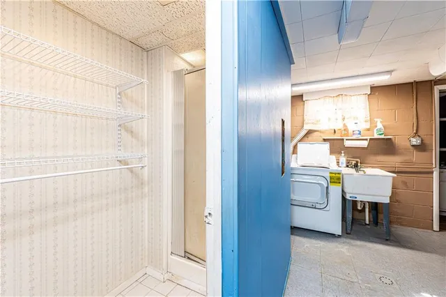 a view of storage and utility room