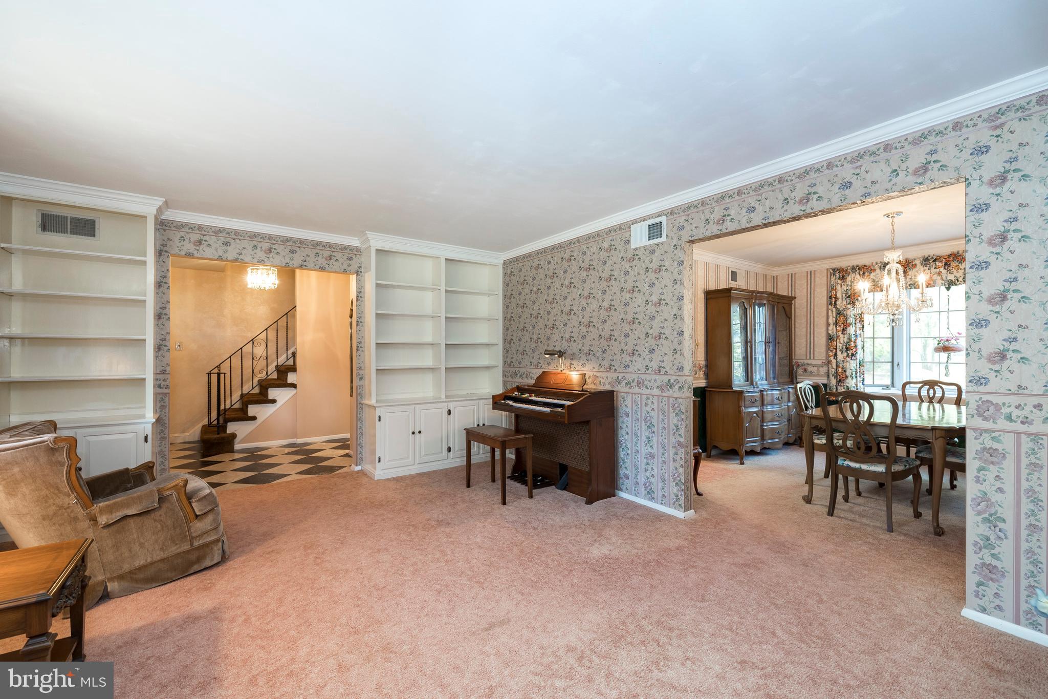 2017 Line Lexington Road Hatfield, PA 19440 - Photo 8 of 37 Living room with view of Foyer & Dining room