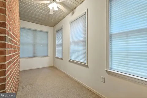 a view of outdoor space with brick building