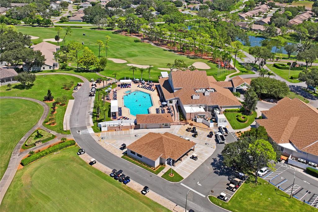 2252 Pebble Beach Drive Spring Hill, FL 34606 - Photo 57 of 100 an aerial view of a house with a garden