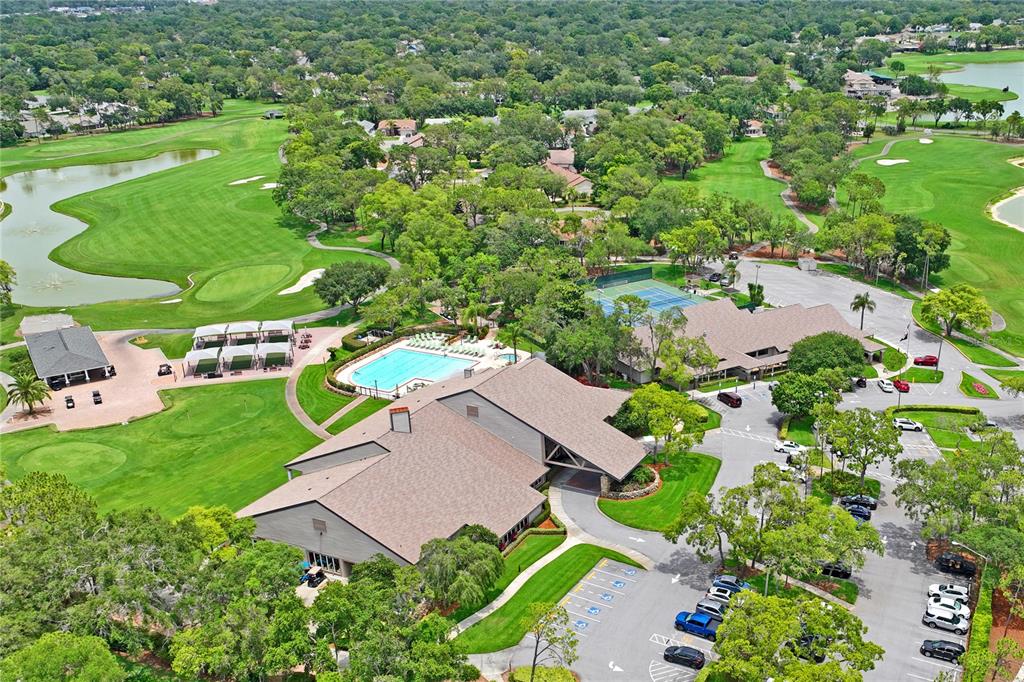 2252 Pebble Beach Drive Spring Hill, FL 34606 - Photo 70 of 100 an aerial view of residential house with outdoor space and street view