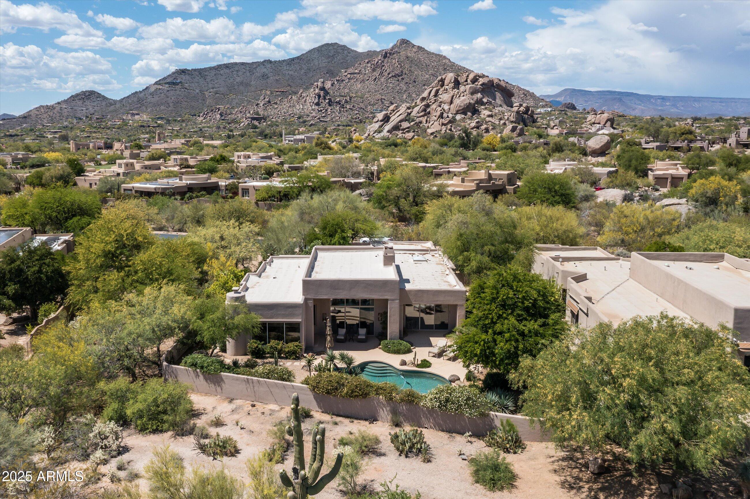 34221 North Boulders Parkway Scottsdale, AZ 85266 - Photo 30 of 31 an aerial view of a house with a yard