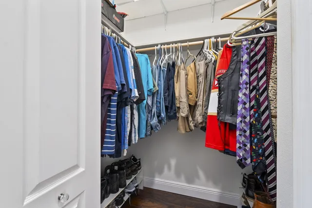 a view of a walk in closet