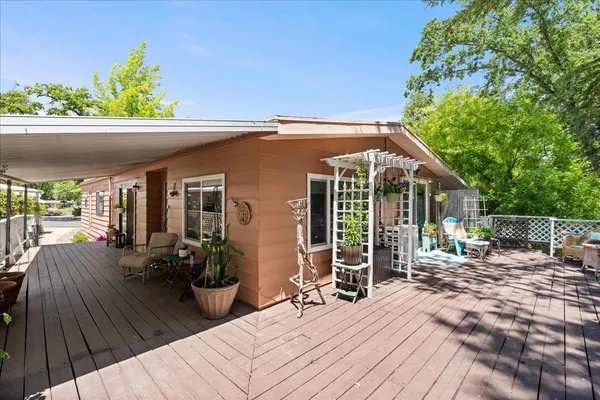 a house view with a seating space