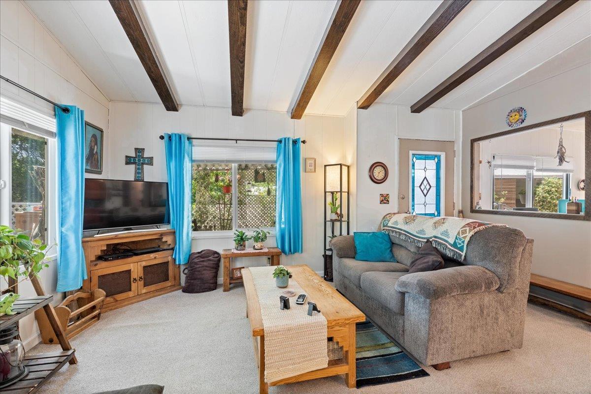 4420 Pleasant Valley Road, Unit 131 Diamond Springs, CA 95619 - Photo 2 of 30 a living room with furniture and a flat screen tv