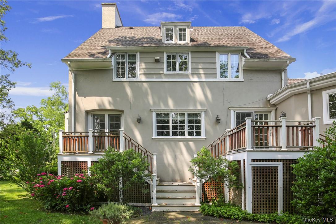 96 Mendota Avenue Rye, NY 10580 - Photo 14 of 18 Back View of 96 Mendota--decks off Breakfast Room and Sun Room