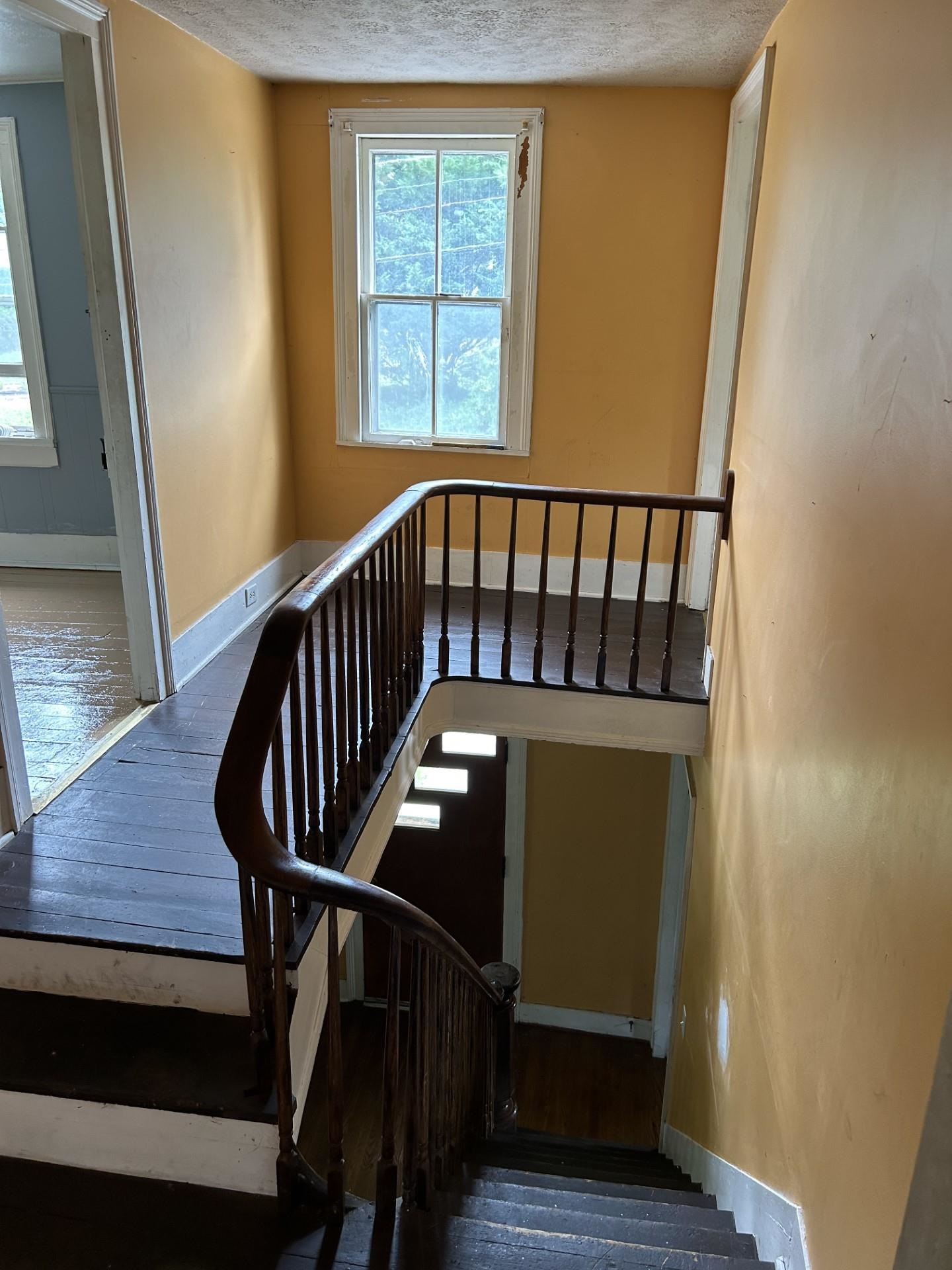 29 Tye River Turnpike Raphine, VA 24472 - Photo 10 of 17 a view of a staircase with wooden floor and a window