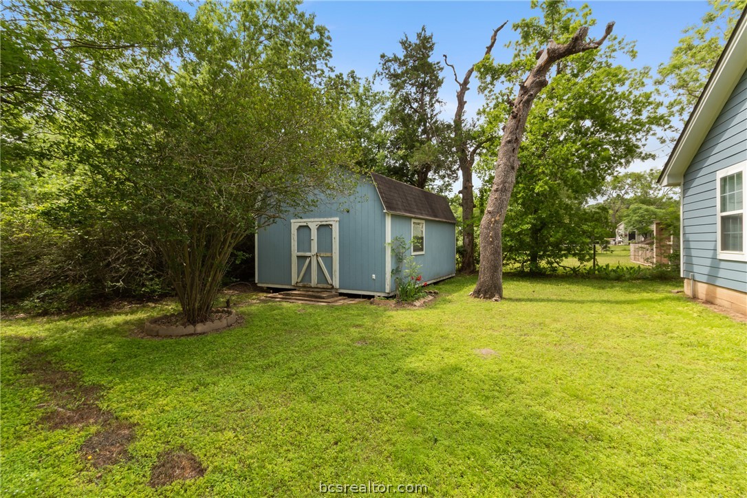 717 Inwood Drive Bryan, TX 77802 - Photo 46 of 48 19 x 11 interior partially finished storage shed. As-Is.